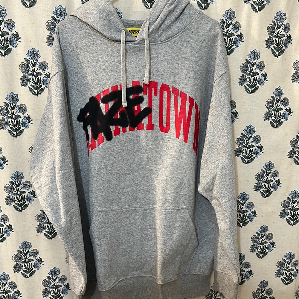 Chinatown Market x FaZe Clan Gray Hoodie with Red Accents Men’s Large